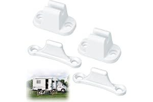 Joynine Cerradura Puerta Autocaravanas y Caravanas | Compatible con Orificios Montaje de 35 mm y 48 mm | Accesorios Autocaravanas | Retenedor Puerta | Seguridad Autocaravanas Reforzada
