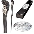 The Noble Collection - Death Eater Snake Character Wand - 13in (34cm) Wizarding World Wand With Name Tag - Harry Potter Film Set Movie Props Wands