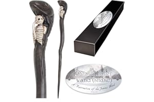 The Noble Collection - Death Eater Snake Character Wand - 13in (34cm) Wizarding World Wand with Name Tag - Harry Potter Film Set Movie Props Wands