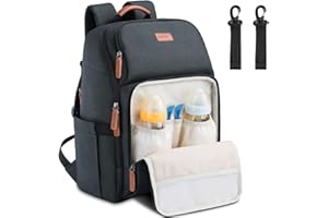 NEWHEY Mochilas de pañales para bebé impermeable gran capacidad bolsa de viaje multifunción mochila vec 2 correas de cochecito para mamá papá