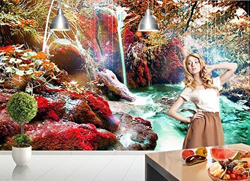 Photo Wallpaper Fairytale Waterfall Painting Number 8T 133Â Picture Mural Giant Picture Poster Wall Decor Wallpaper Decor Wall Stickers Children Wallpaper Border for Kids Wall Mural