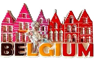 TIME TRAVELER GO Belgique Aimant Réfrigérateur 3D Souvenir Cadeau Collection Décoration Maison et Cuisine Aimant Réfrigérateur Aimant Aimant Réfrigérateur