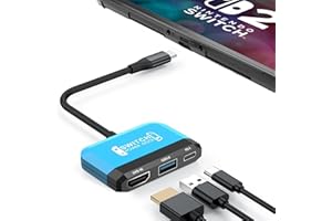 RREAKA Switch Dock for Nintendo Switch OLED, 3 in 1 Switch TV Adapter with 4K HDMI, USB 3.0 Port, Type C 100W Charging, Portable Switch Docking Station Travel, for Samsung Dex S24, MacBook