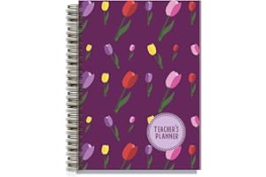 Teacher Planner 2024-2025 by Pirongs A4 6 Lesson - Tulip Edition