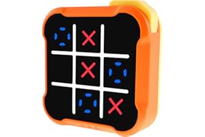 KTCINA Toe Bolt Game 9 x 9 x 2.8 cm Fördern Sie Denken Schnelle Reaktionsfähigkeit Gedächtnis Elektronische Tragbare 3-in-1 Handheld Spielkonsole Toe Spiel 3-in-1 Puzzlespielkonsole (Orange)