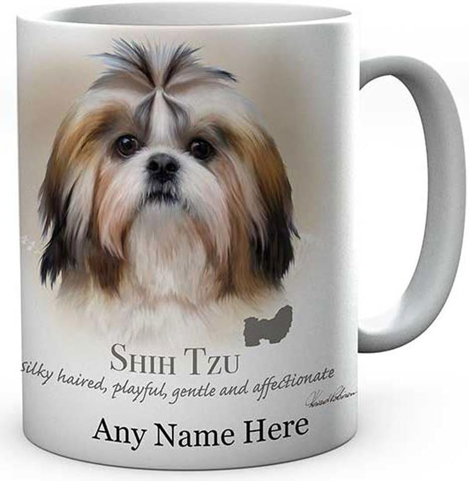 Personalised Printed Howard Robinson Shih Tzu Dog Image On Ceramic Tea/Coffee Mug Ideal Novelty Gift