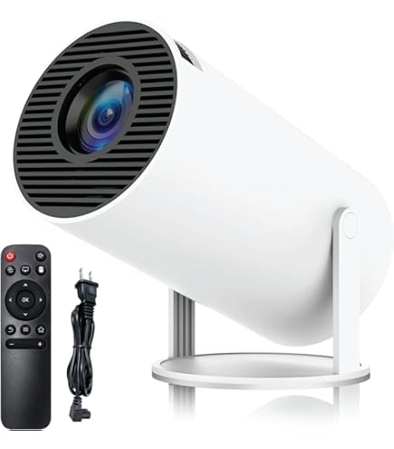 LQWELL® Beamer, Mini Projektor, unterstützt WiFi 5G & BT5.0, Automatische Trapezkorrektur, 220-Grad-Winkel, 130-Zoll-Display für Phone/PC/Lap/Xbox/ Stick, 4K Heimkino Beamer, Lila