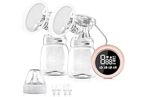 Anluomania Tiralatte Elettrico Portatile, Tiralatte Elettrico Doppio, Tira Latte Neonati Elettrico, Tiralatte Portatile 9 Livelli e 3 Modalità, Tiralatte Ricaricabile, Senza BPA per la casa e i viaggi