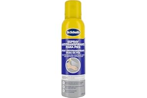 DR. SCHOLL'S Dr. Scholl’s Desodorante para Pies, 150ml - Neutraliza el Olor hasta por 48 Horas, Frescura Duradera, Fórmula de Doble Acción, Spray para Pies con Mal Olor, Testado Dermatológicamente, sudor 1x150ml