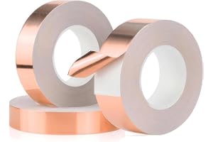 Qrity 1 Piezas Cinta de Cobre Autoadhesiva, 50mm x 20m Cinta de Lámina de Cobre Conductora, para Blindaje EMI, Reparaciones Eléctricas