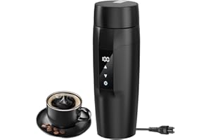 Bollitore elettrico portatile di Rauwseul, mini-tazza da viaggio da 350 ml 3 in 1 con rivestimento in acciaio inox 304, regolabile da 40~100℃, tazza ad ebollizione rapida da 300W
