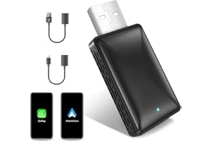 NVKHG Wireless Carplay Adapter 2-in-1 für Apple CarPlay/Android Auto mit Type-C Adapter, Latenzfreies drahtloses Carplay,Miniatur, leicht und stabil, Kompatibel mit Fast Jedem Auto