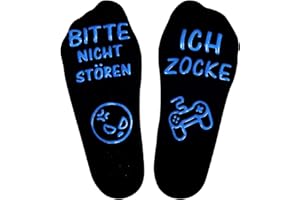 ANPLUS Gaming Socken, Bitte nicht stören, Ich Zocke Knöchel Socken Rutschfeste​Haussocken für Spielliebhaber