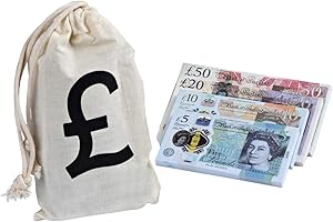 Playkidiz Udawaj funty szterlingów - fałszywe pieniądze na reklamy, figle, przyjęcia urodzinowe i gry planszowe