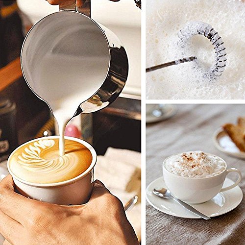 Kobwa Mini Elektrische Schneebesen Mixer Rührer Edelstahl Ei Schlägel für Kaffee, Milchschäumer, Schlagsahne, Saft und Andere Mix-Dinge - 6