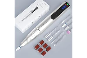 TOUCHBeauty Lima per Unghie Elettrica,Fresa per Unghie Professionale 5 Velocità Regolabile,Senza Fili et Ricaricabile con Punte Ceramica per Rimozione Smalti e Gel,Manicure Pedicure Elettrico AG-2137