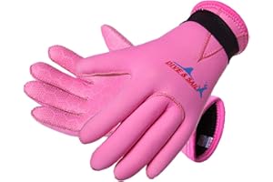 Antcher Kids 3mm Neoprene Wetsuit Gloves - Swimming Diving Surfing Watersports Skid-proof Warm Gloves for Boys and Girls