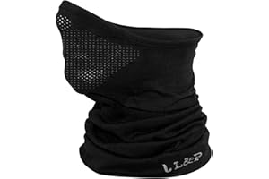 L&P Cache Cou Cagoule Respirante pour Le Sport et l'extérieur, écharpe de Moto Masque de Ski Masque de Course Balaclava protège-Dents Vélo Bandana Tube Tissu Hommes et Femmes Noir…