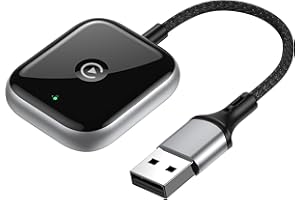 AIZEO Wireless CarPlay Adapter, Einfaches und sofortiges Upgrade von Wired CarPlay auf Wireless, Mini CarPlay Wireless Adapter für iPhone, Kompatibel mit Autos mit integriertem kabelgebundenem CarPlay