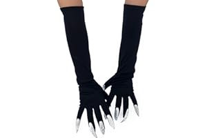 COSFAN Halloween de disfraces de uñas largas Guantes,Monster Paws Guantes,Cosplay Fantasma Bruja Diablo Guantes de la pata,Festival Divertido Guantes