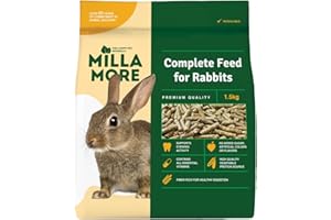 MILLAMORE - Nourriture pour Lapins - Granulés Savoureux - Riches en Fibres - 1.5 Kilos