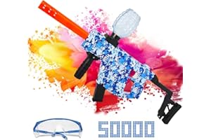 DLISHKA Gel Blaster,Elektrospielzeug Mit 5000 Harzkugeln&Schutzbrille, Geburtstage,Partys,Ostern,Outdoor-Shooting&Teamspiele Und Erwachsene,Entdecke Die Spannung! (Blau)