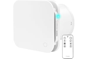 Turbionaire Trend Plus 100 mm Ventilateur, Extracteur de Salle de Bain, Télécommande, 7 Vitesses + Boost, Minuteur, 22dB, Max. 5.7 W, Multifonction, Garantie 3 Ans, Contre l'Humidité et la Moisissure