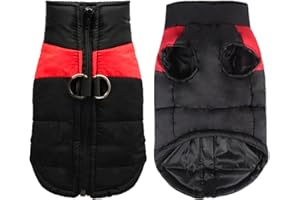 BDSHUNBF Manteau d'hiver pour Chien, Manteau Chien Imperméable Coupe-Vent, Petit Gilet avec Harnais Veste Chaud Rembourré pour Chien, Veste d'hiver Chaude avec Doublure en Polaire en D Durable