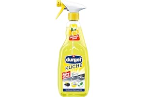 Durgol Limpiador de cocina - Elimina la grasa y la cal en placas de vitrocerámica, superficies de trabajo, extractores de vapor, fregaderos, etc. - Biodegradable - Versión alemana - 500 ml