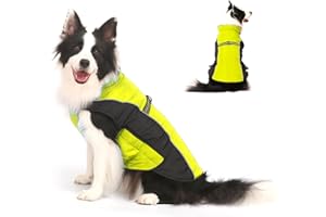GIMILIFE Manteaux pour Chiens, Veste Chien Imperméable Hiver Chaud Vetement pour Chien avec Réfléchissant Manteau Rembourré épais pour Les Petites Moyennes et Grandes Chiens