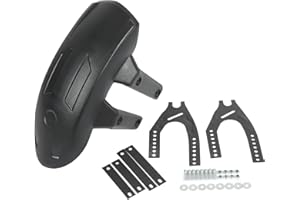 EVTSCAN Pare-éclaboussures de moto, garde-boue arrière de moto ABS métal noir garde-boue de pneu universel pour moyeu de roues 12‑18in