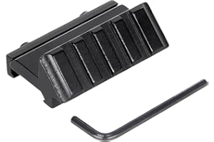 FOCUHUNTER Tactical 4 Slot Adaptateur à Dégagement Rapide pour Montage sur Rail Excentré à 45 Degrés avec Base à Montage sur Portée