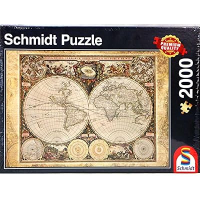 Schmidt - 58178 - Puzzle Classique - Mappemonde Historique - 2000 Pièces