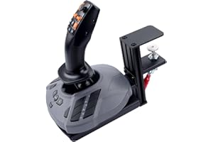 VTUIFBT Soporte de escritorio de metal compatible con Thrustmaster SimTask Farmstick, T-Flight Hotas One, T-Flight Hotas 4, T16000M FCS, TCA Sidestick - Liberación rápida/abrazadera resistente