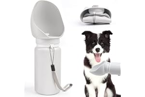 YGJT Dog Water Bottle for Walking, Dog Travel Water Bottles Collapsible Water Bottle 550 ml, Outdoor Portable Dogs Water Bowl Feeder, Leakproof Silicone Puppy Water Dispenser for Hiking