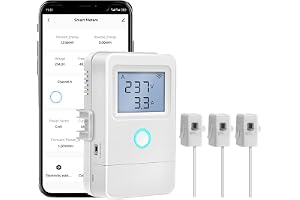 Intelligent elmätare WLAN: 3-fas energimätare, realtidsmätning av energiförbrukning med LCD-display, appkontroll, minska energikostnader, för hushåll, företag och balkongkraftverk