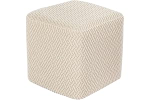 HHONGWYT Elástica Funda Otomana Cuadrada 50x50/60x60/40x40/ 45x45cm Terciopelo Funda Puff Cuadrado Funda para Reposapiés Cubre Puff Cuadrado Sofá Taburete Protector Lavable,#5,38X38X38cm