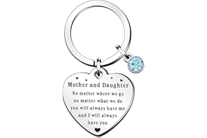 QMVMV Gifts for Mum Daughter Keyring Gifts from Mum Daughter Birthday Christmas Thanksgiving Mother's Day Gift for Mum Daughter