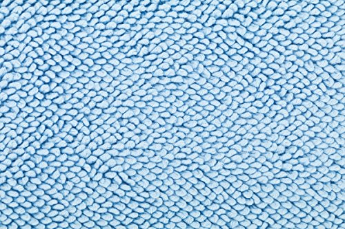 Floringo Luxus Badvorleger Badematte Makkaroni 100% Baumwolle 1700g/m² (60×95, eisblau) - 3