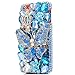 Produktbild Spritech (TM) 3D handgemachte Mode Frauen Ipod Touch 6 Fall Luxus voller Diamant-Design Bling Big Blue Rhinestone-Schmetterlings Loverly Blumendekor freie harte Caver iPod Touch 6