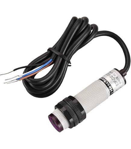 Capteur Photoélectrique Infrarouge Heschen M18 - Type Diffuse, NPN NO, 10-30 Cm, 10-30 VDC, 3 Fils, Pour Automatisme