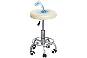 Bestenrose Hockerbezug Rund 2 Stück wasserdichte Bezug für Barhocker Stuhlhussen PU Sitzkissen Bürostuhl Hocker Bezug Sitzkissenbezug für Esszimmerstühle Runder Hocker