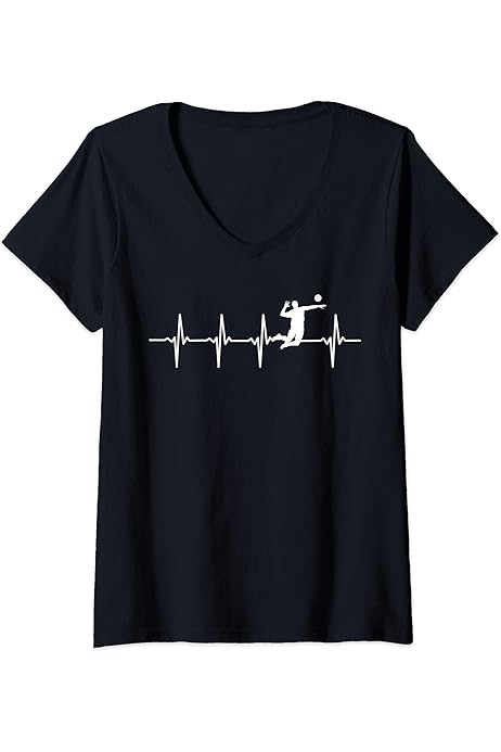 Maglietta Pallavolo Con Battito Cardiaco - Regalo Per Allenatrici E Giocatrici