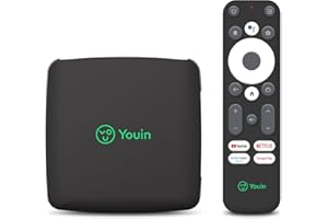 ENGEL Youin You-Box Android 4K UHD EN1040K Smart TV con Android TV 12 Chromecast Integrado Google Assistant HDR 60fps H.265 WiFi Dual-Band Bluetooth USB HDMI Ethernet Control por Voz
