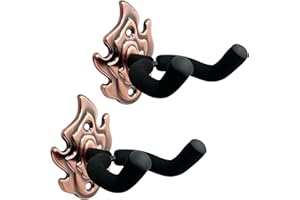 MOYACA Gitarrenwandaufhänger, 2 Stück, Metall-Gitarren-Wandaufhänger, Gitarrenaufhänger, Wandhakenhalter mit Schrauben, Gitarrenwandhalter für Bass/Gitarre/Banjo/Ukulele