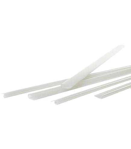 25-Pack Transparent Spine Bars - 12mm Binding For A4 Documents Without Hole Punching