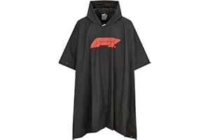 Fuel For Fans Formel 1 - Offizielle Fanartikel - F1 Logo Poncho - Schwarz - Größe: Einheitsgröße