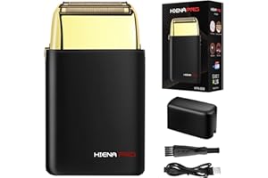 HIENA PRO Men's Foil Shaver, Electric Zero Gap Skin Wireless, Rechargeable Travel Razor, Black Shaving Set