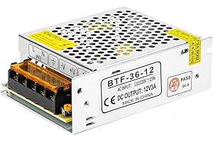 BTF-LIGHTING DC12V3A 36W Alimentatore in alluminio per WS2811 5630 5050RGB tec Moduli LED Strip Light