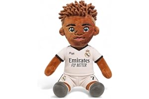 Real Madrid Offizielles Plüschtier mit Vini Jr. und Uniform 2024/25, ideal für Fans und Sammler.